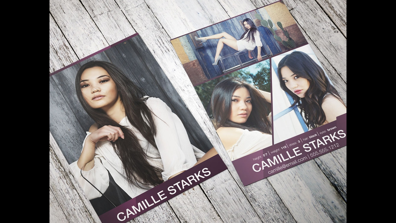 How To Make Your Own Model Comp Card In Photoshop Intended For Free Model Comp Card Template Psd