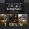 How To Place Images Into A Photoshop Collage Template In Photoshop Facebook Banner Template