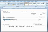 How To Print A Check Draft Template inside Personal Check Template Word 2003