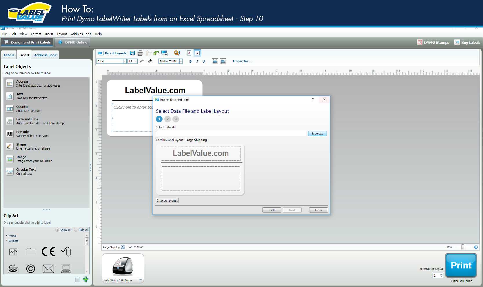 How To Print Labels From An Excel Spreadsheet Using A Dymo For Dymo Label Templates For Word