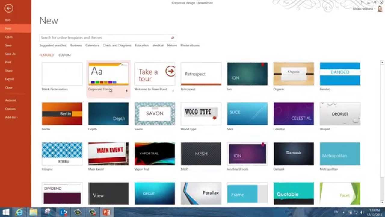 How To Save A Theme In Powerpoint 2013 In Powerpoint 2013 Template Location