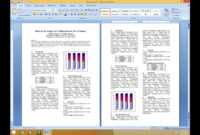 How To Set Two Column Paper For Publication with Scientific Paper Template Word 2010