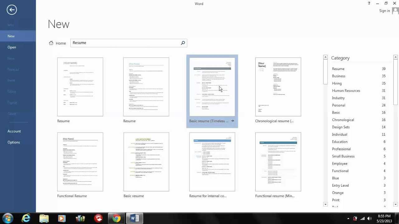 How To Set Up A Resume Template In Word 2013 Regarding Where Are Templates In Word