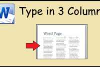 How To Type In 3 Columns Word inside 3 Column Word Template