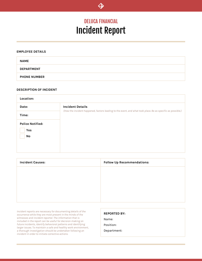 How To Write An Effective Incident Report [Examples + For Office Incident Report Template