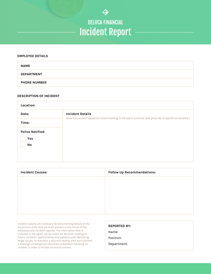 How To Write An Effective Incident Report [Examples + Inside Computer Incident Report Template