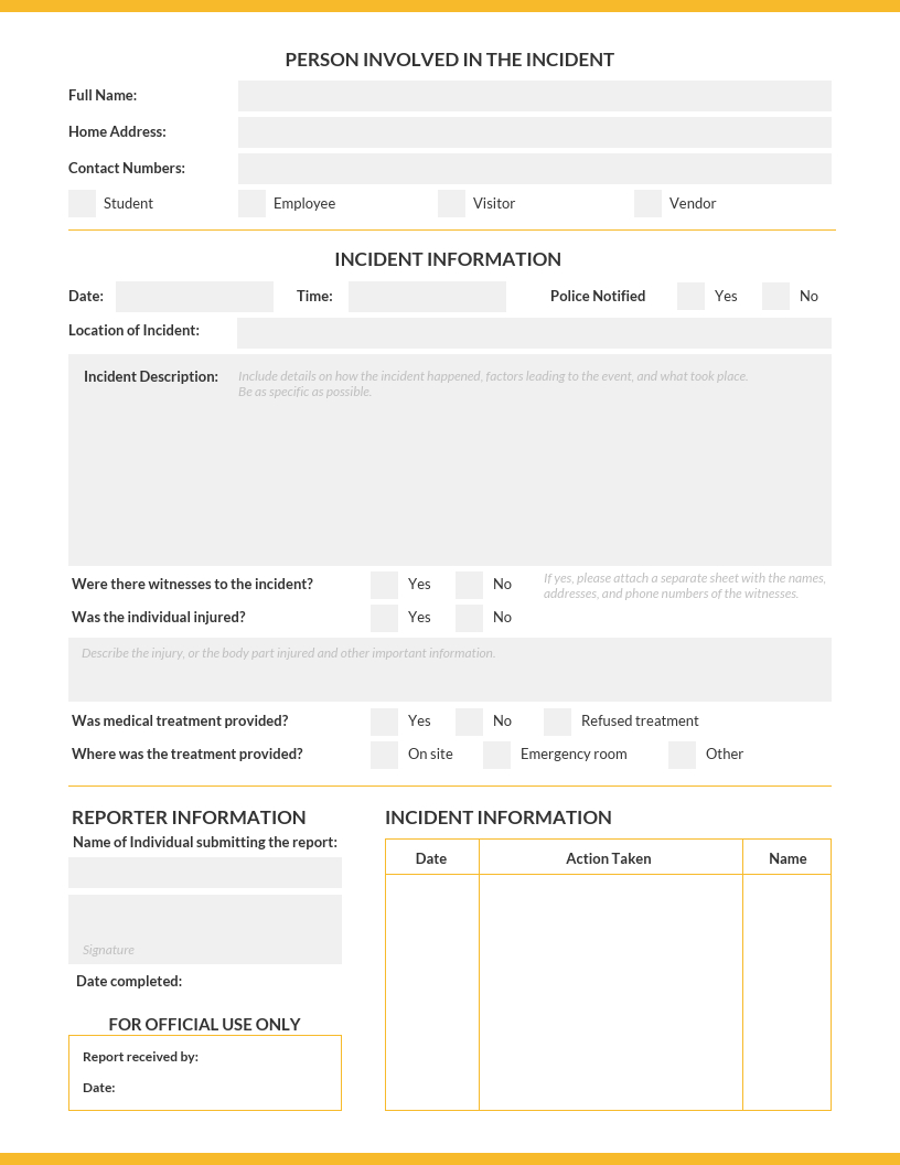 How To Write An Effective Incident Report [Examples + Within Serious Incident Report Template