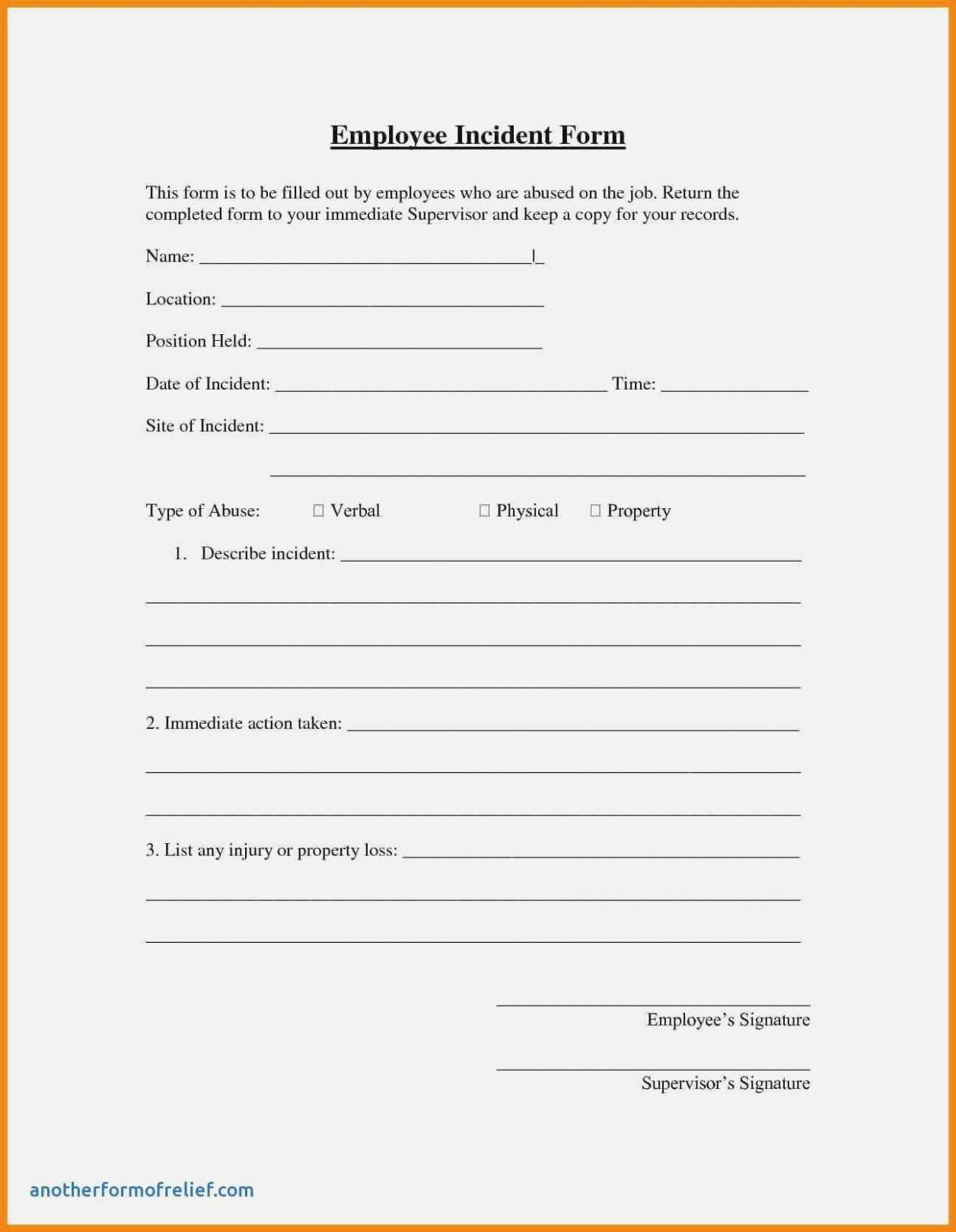 Hr Incident Report Template Reasons Why Hr Incident Report Intended For Generic Incident Report Template