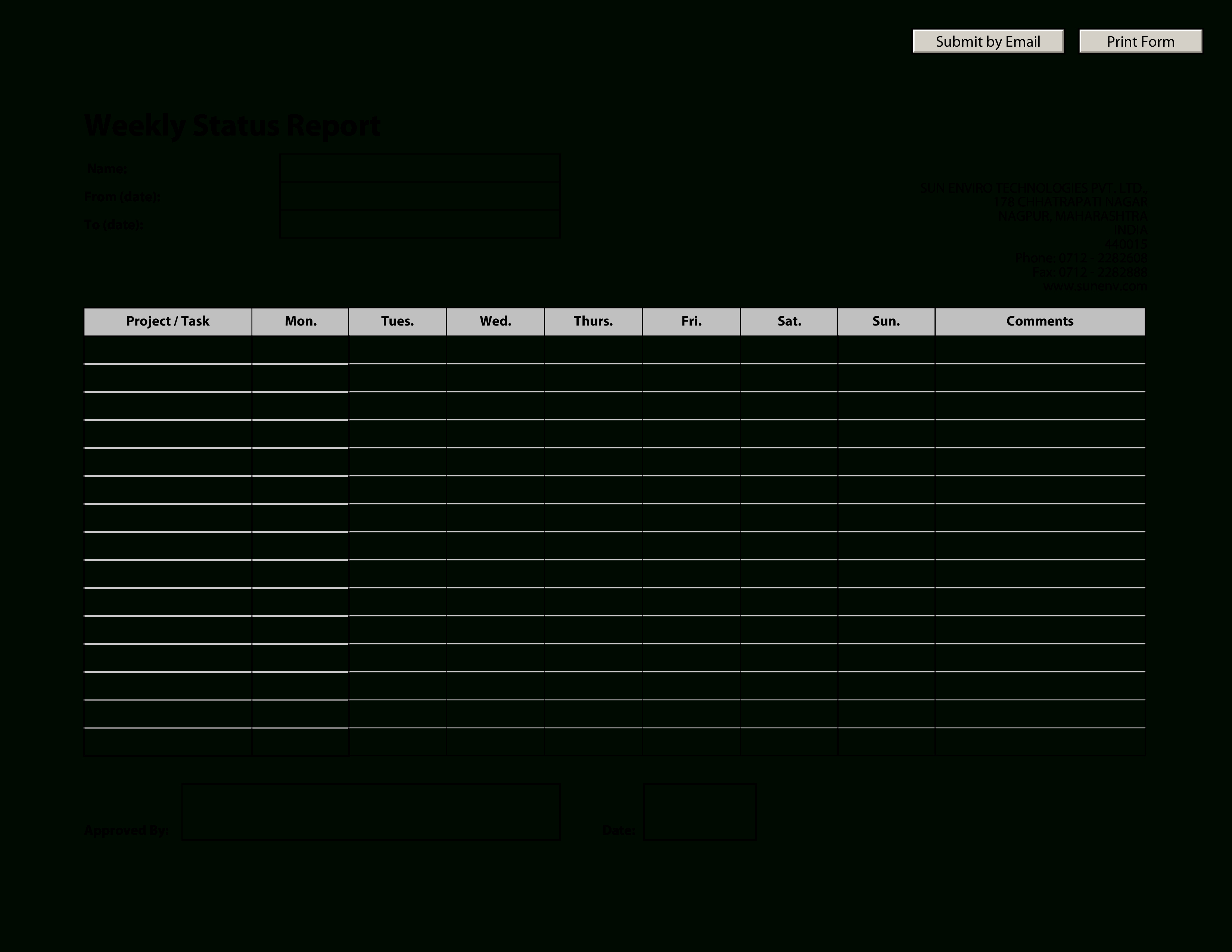 Hr Weekly Status Report – Download This Hr Weekly Status Regarding Sales Manager Monthly Report Templates