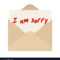 I Am Sorry Card In Brown Envelope The Letter For Sorry Card Template