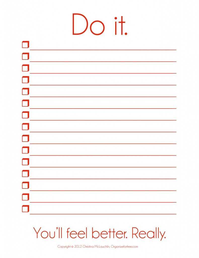 I So Need This! ~ Things To Do Template Pdf | Free Printable Within Blank To Do List Template