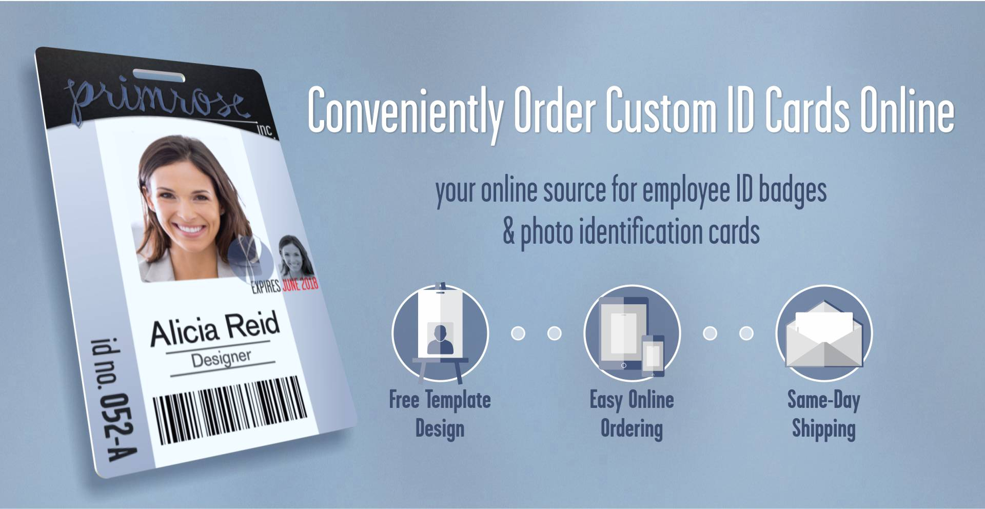 Id Badges & Cards Ordered Online With Free Design | Instantcard Regarding Photographer Id Card Template