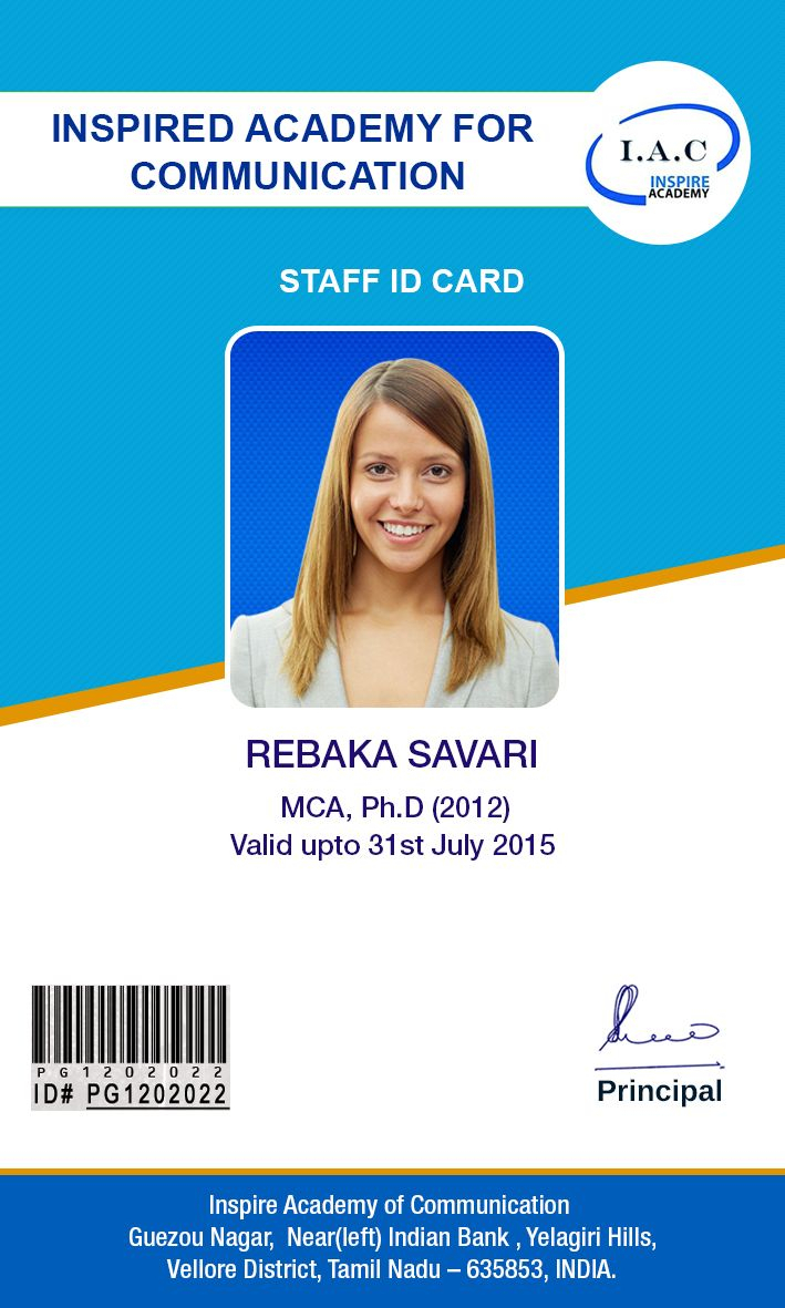 Id Card Designs | Id Cards | Id Card Template, Cards, School Id In College Id Card Template Psd