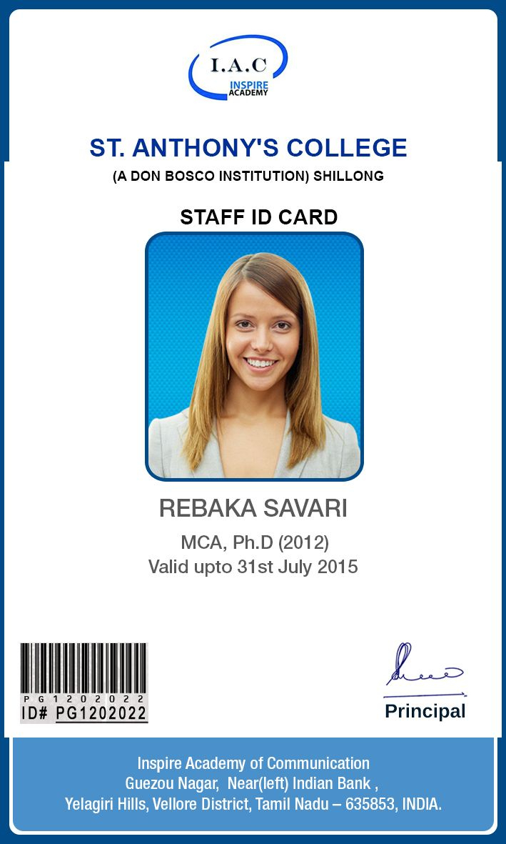 Id Card Designs | Identity Card Design, Id Card Template With Regard To College Id Card Template Psd