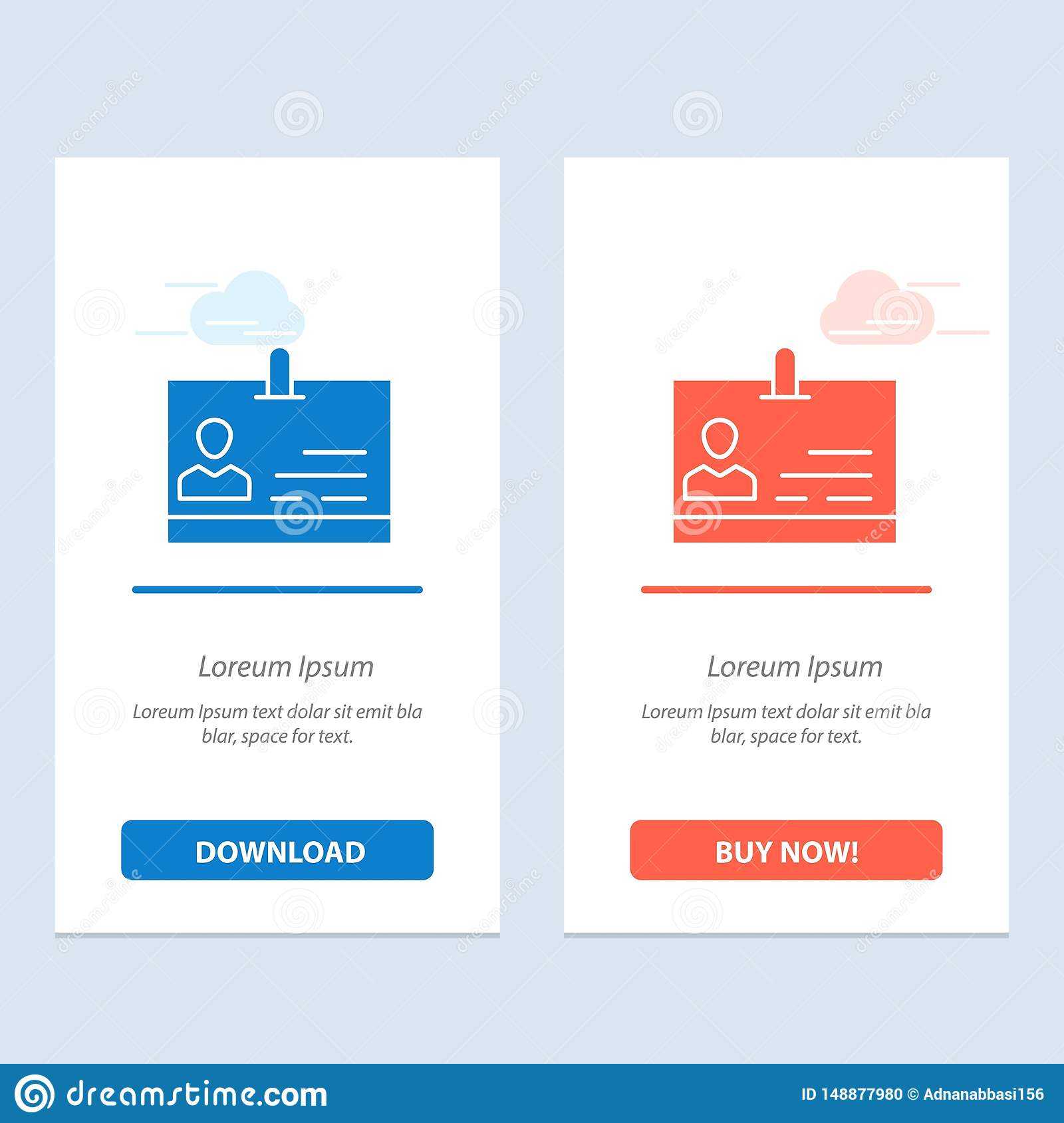 Id, Card, Identity, Badge Blue And Red Download And Buy Now Throughout Personal Identification Card Template