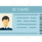 Id Card Isolated On White Background. Identification Card Icon With Regard To Personal Identification Card Template