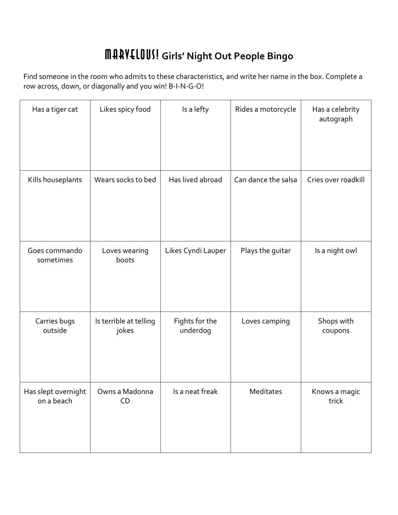 Ideas For Your People Bingo Cards | Other | People Bingo Inside Ice Breaker Bingo Card Template