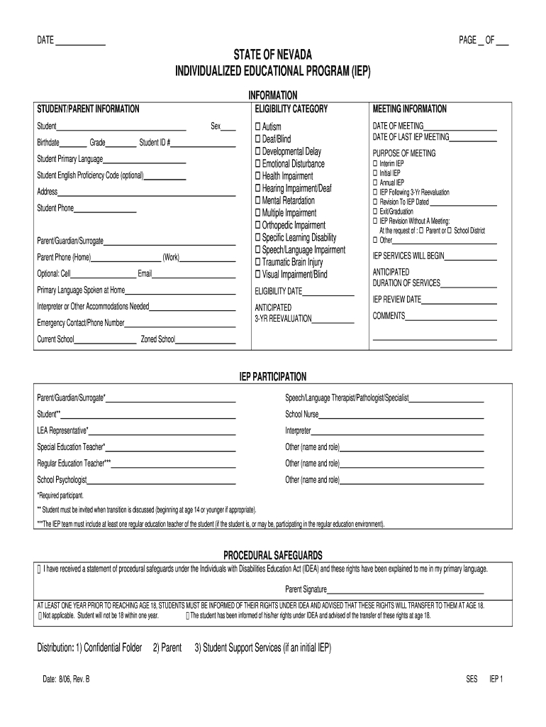 Iep Forms – Fill Online, Printable, Fillable, Blank | Pdffiller With Regard To Blank Iep Template