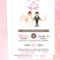Illustrated Couple In Front Of Church Wedding Invitation regarding Church Wedding Invitation Card Template