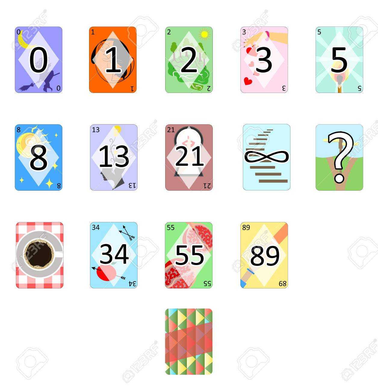 Illustration Of The Agile Poker Planning Estimation Cards. Inside Planning Poker Cards Template