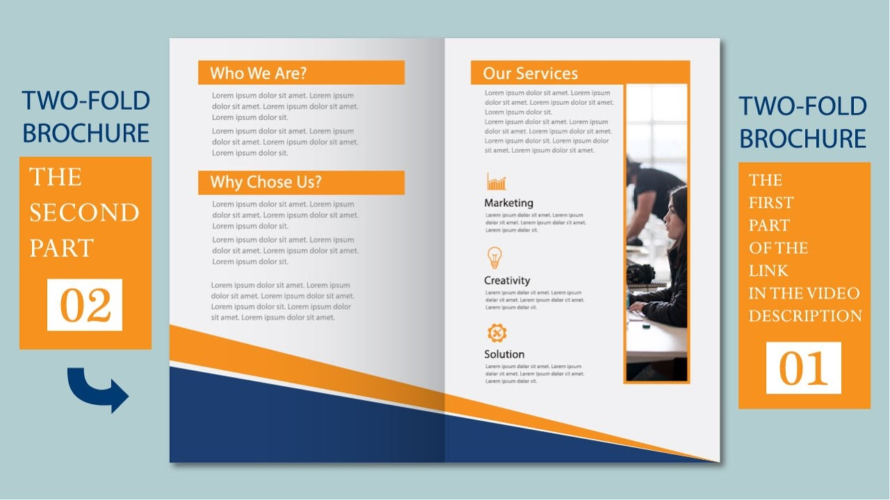 Illustrator Tutorial – Two Fold Business Brochure Template Part 02 With Regard To 2 Fold Brochure Template Free