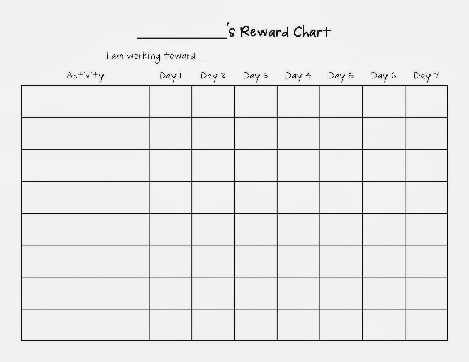 Image Result For Blank Sticker Charts | Eli | Reward Chart With Blank Reward Chart Template