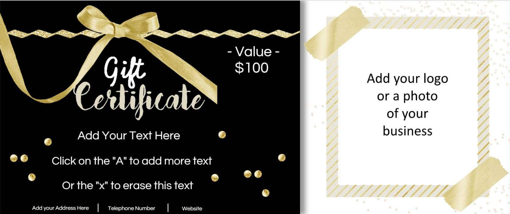 Image Result For Free Customizable Gift Certificate Template With Regard To Custom Gift Certificate Template