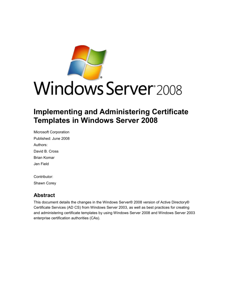 Implementing And Administering Certificate Templates For Certificate Authority Templates