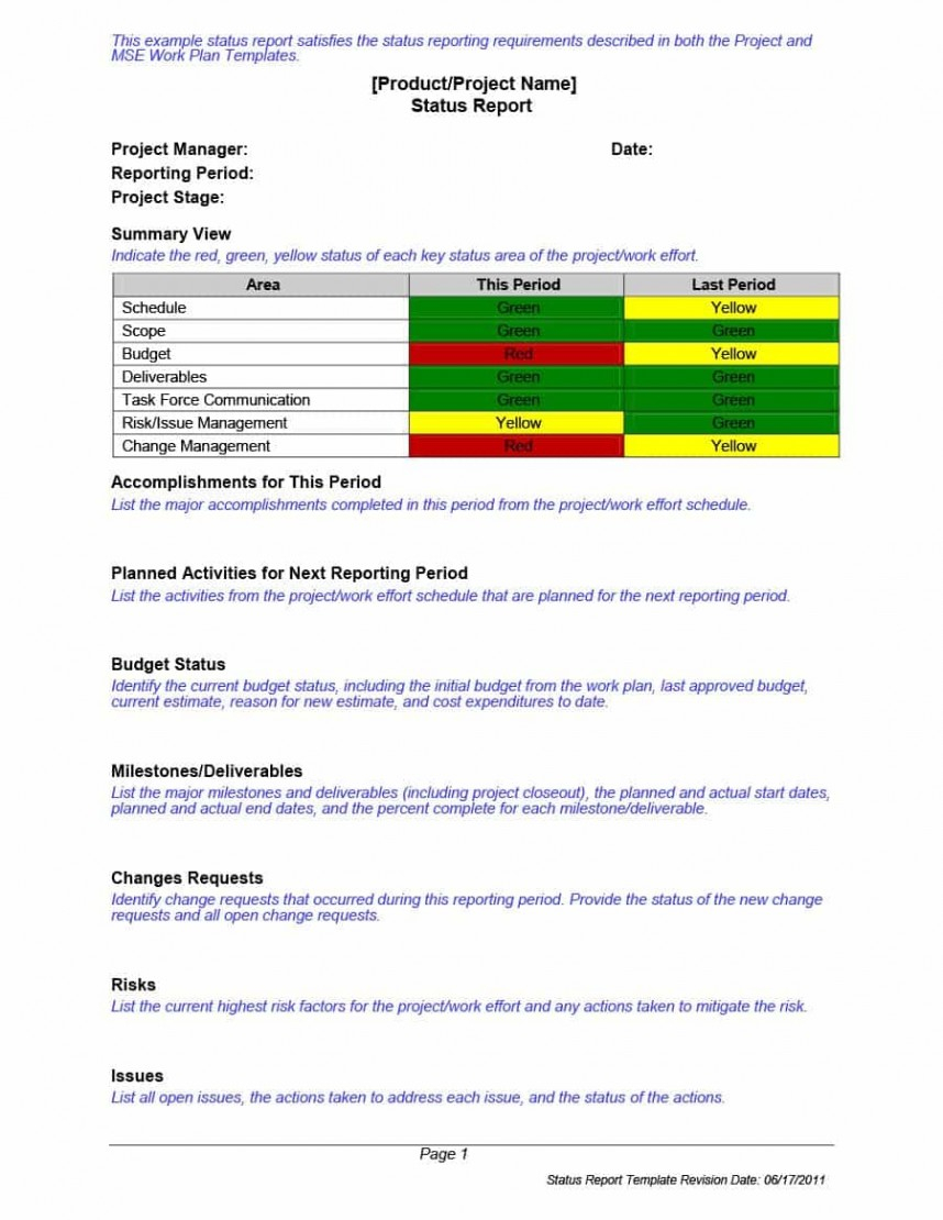 Impressive Weekly Status Report Template Ideas Free Project Throughout Weekly Manager Report Template