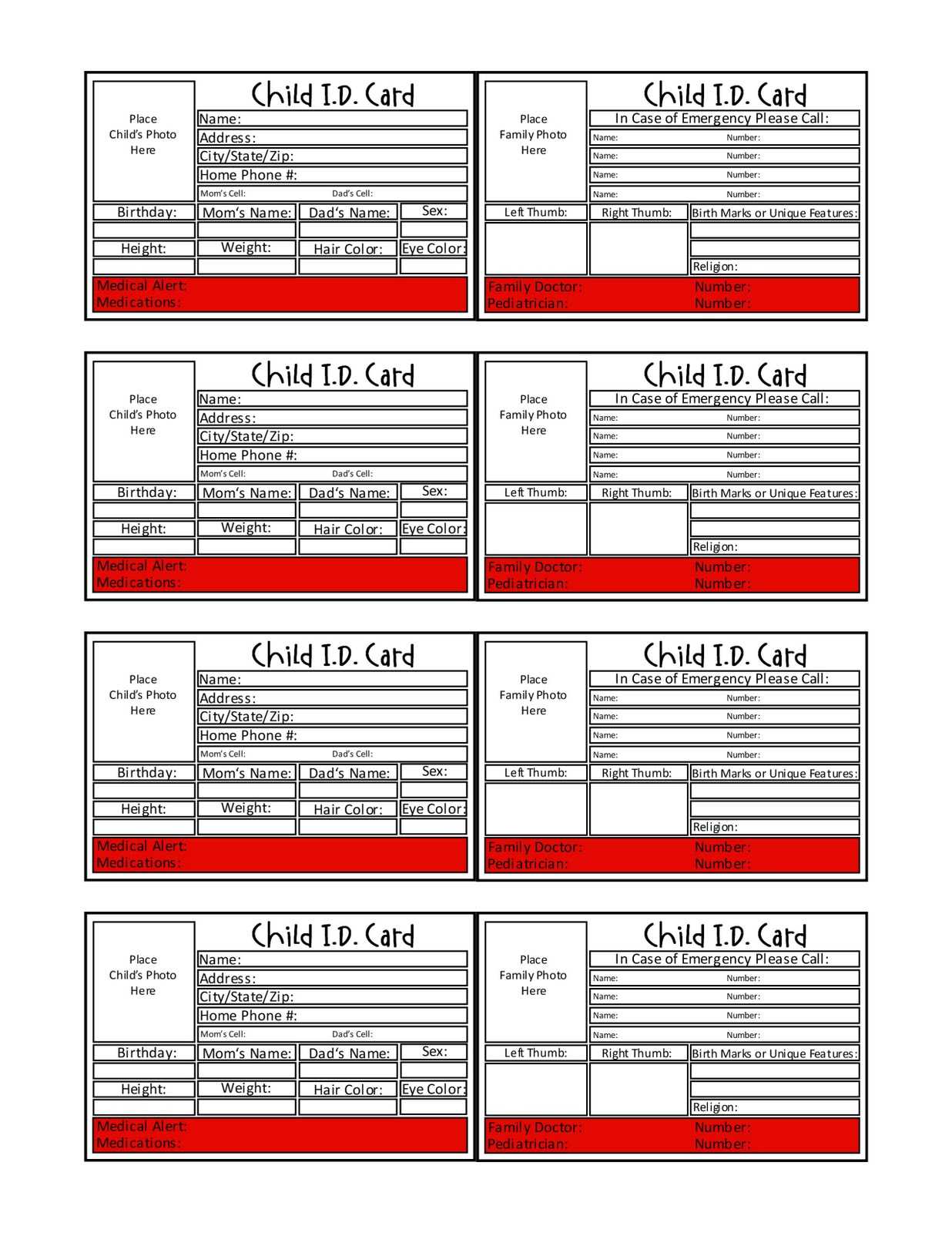 In Case Of Emergency Cards Templates. Real Estate Free Flyer Pertaining To In Case Of Emergency Card Template