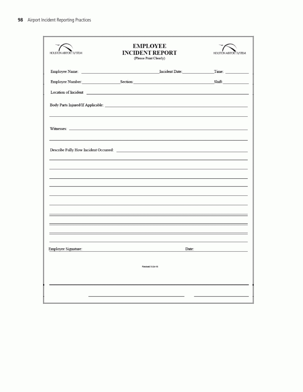 Incident Report Form Template Microsoft Excel Templates Inside Customer Incident Report Form Template