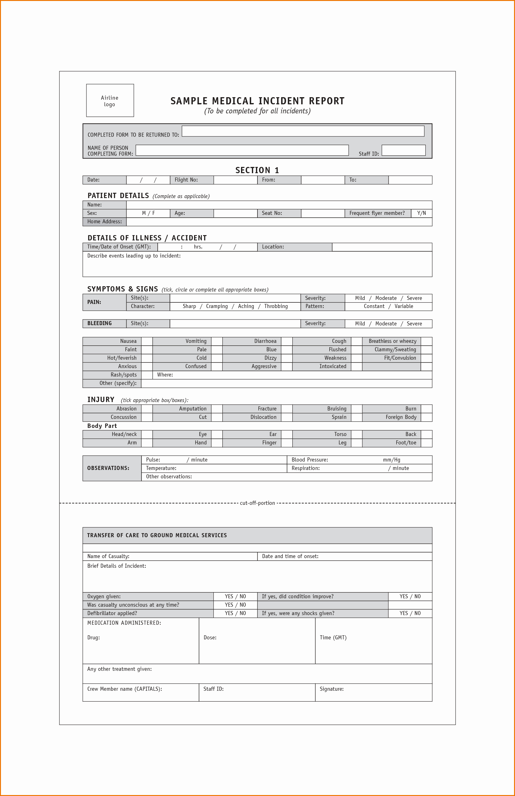 Incident Report Form Template Microsoft Excel Templates Regarding Office Incident Report Template