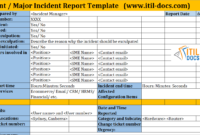 Incident Report Template | Major Incident Management – Itil Docs for Incident Report Template Itil