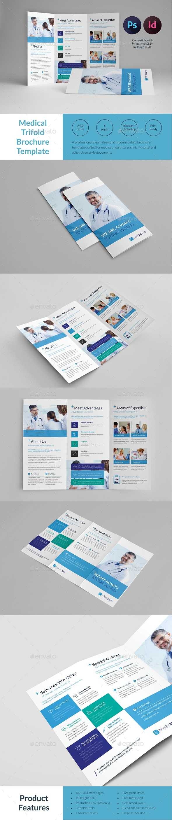 Indesign And Trifold Brochure Templates From Graphicriver With Z Fold Brochure Template Indesign