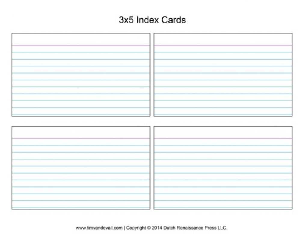Index Card Template | Index Cards, Note Card Template Inside Index Card Template For Pages