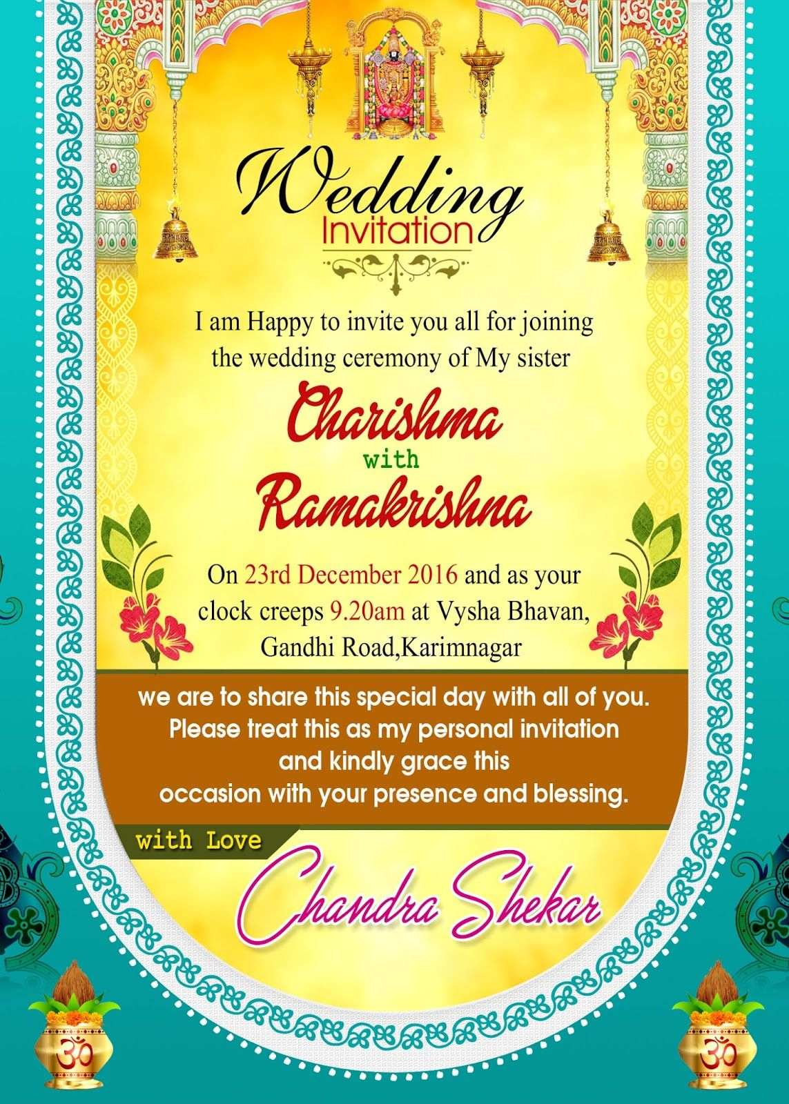 Indian Wedding Invitation Wordings Psd Template Free For For Indian Wedding Cards Design Templates