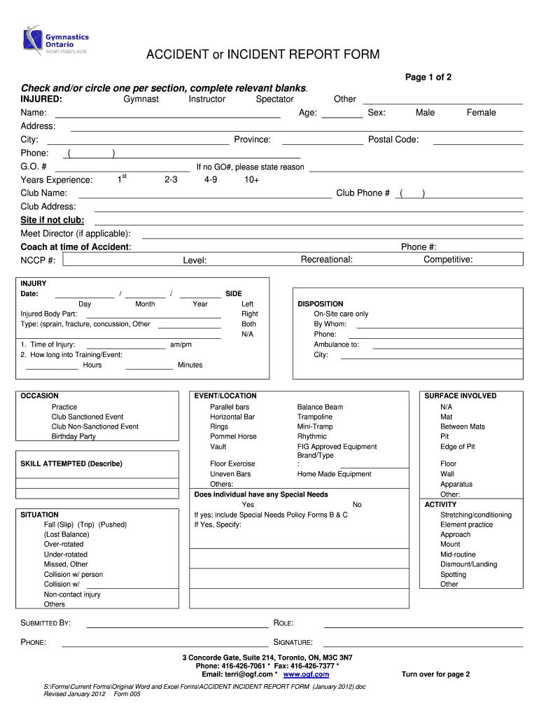 Injury Report Form Income Tax Sports Medicine Sport Template Regarding Incident Report Form Template Qld