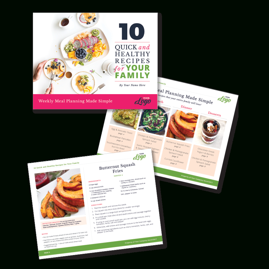 Instant Download, Photoshop Template For A Freebie – Meal Planning And  Recipe Card Version 1 With Regard To Recipe Card Design Template