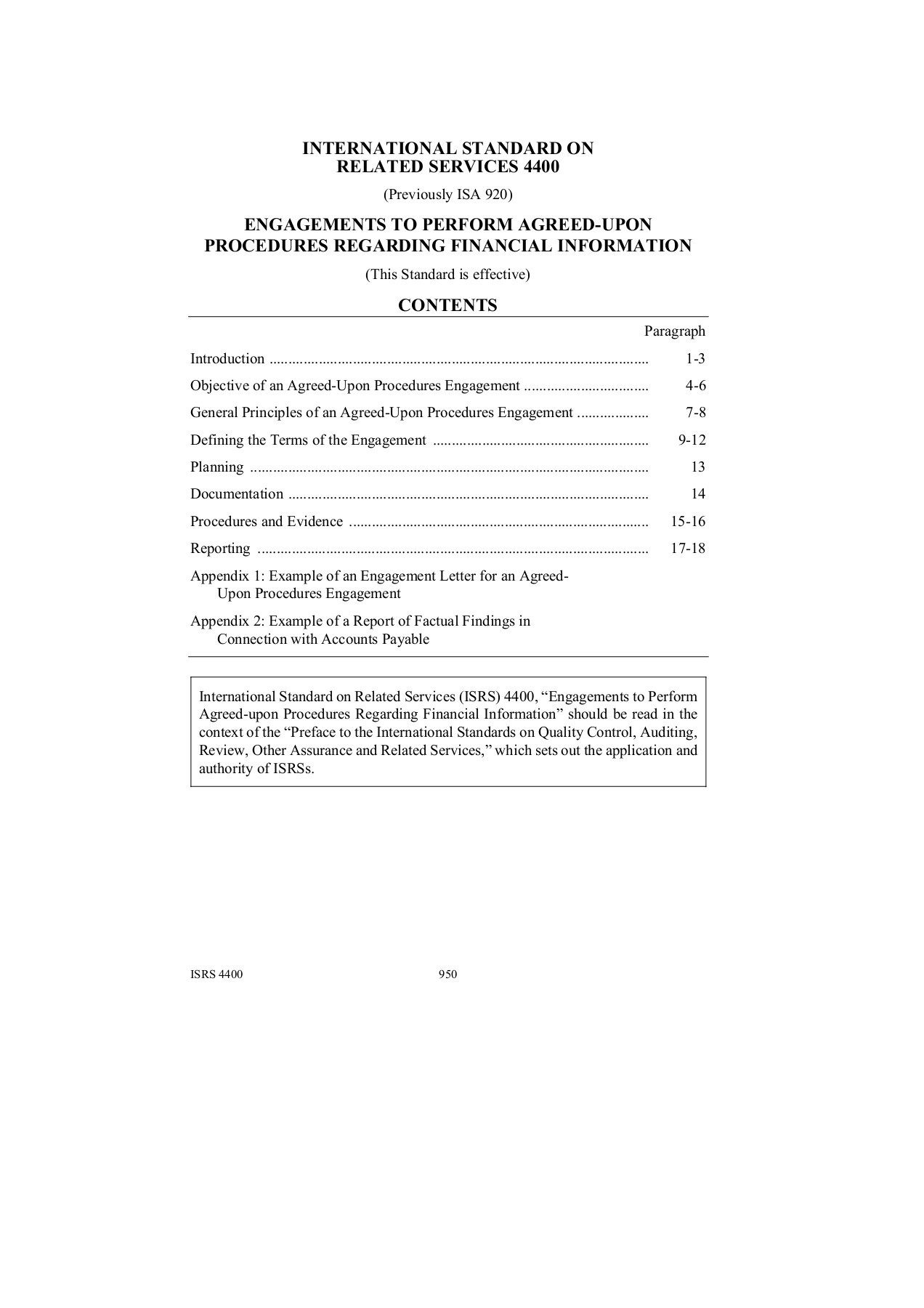 International Standard On Related Services 4400  | Fliphtml5 Pertaining To Agreed Upon Procedures Report Template