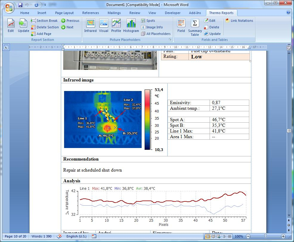 Irt Cronista | Grayess – Infrared Software And Solutions With Regard To Thermal Imaging Report Template