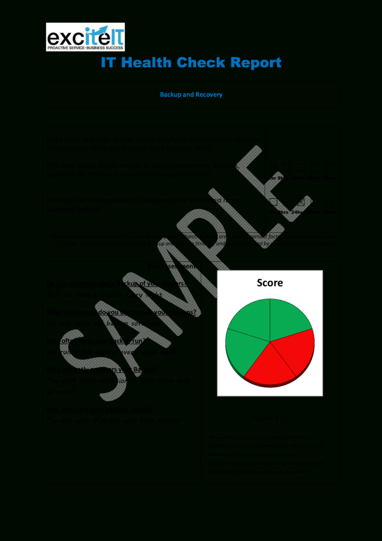 Health Check Report Template