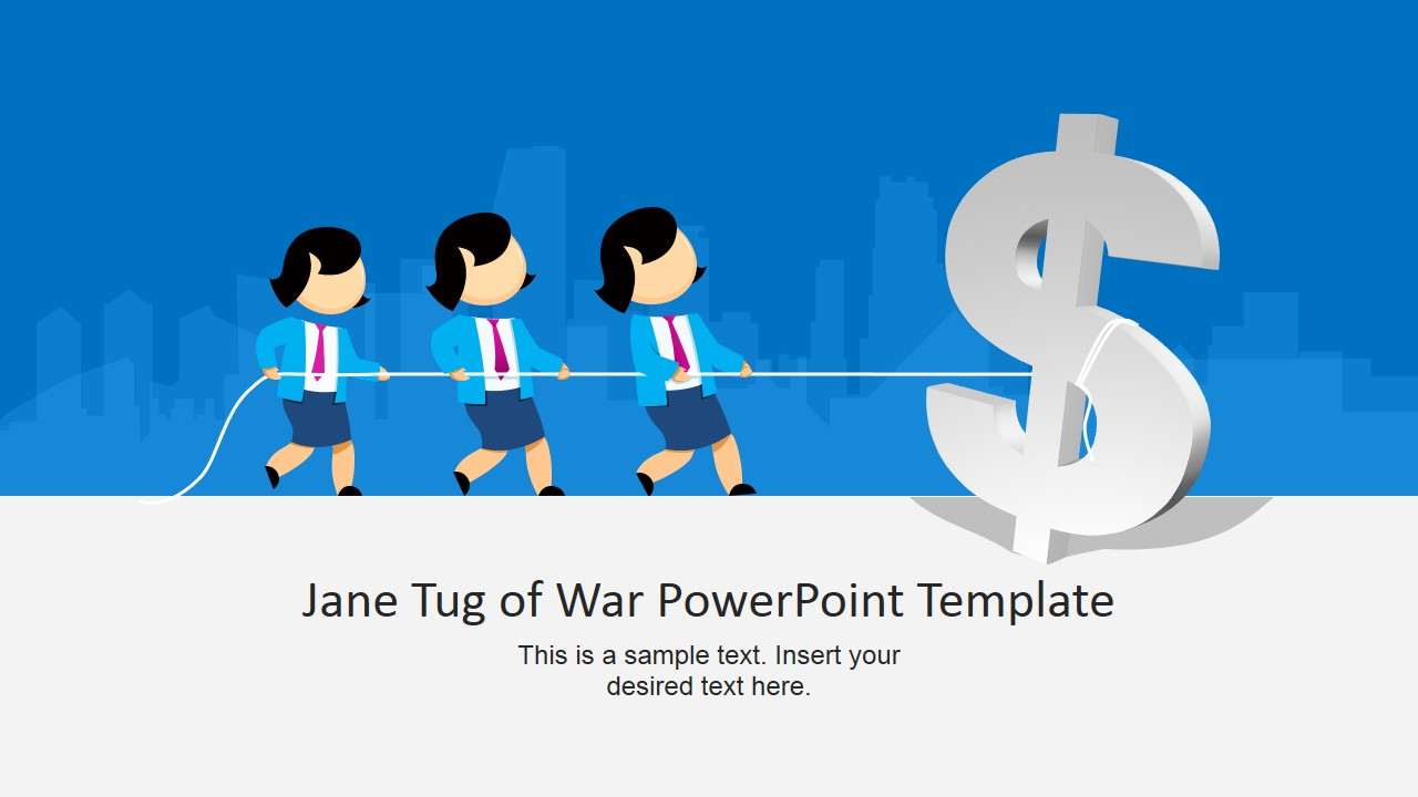 Jane Tug Of War Powerpoint Template In Powerpoint Templates War