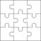Jigsaw Puzzle Blank Template 3X3 — Stock Vector © Binik1 Throughout Blank Jigsaw Piece Template