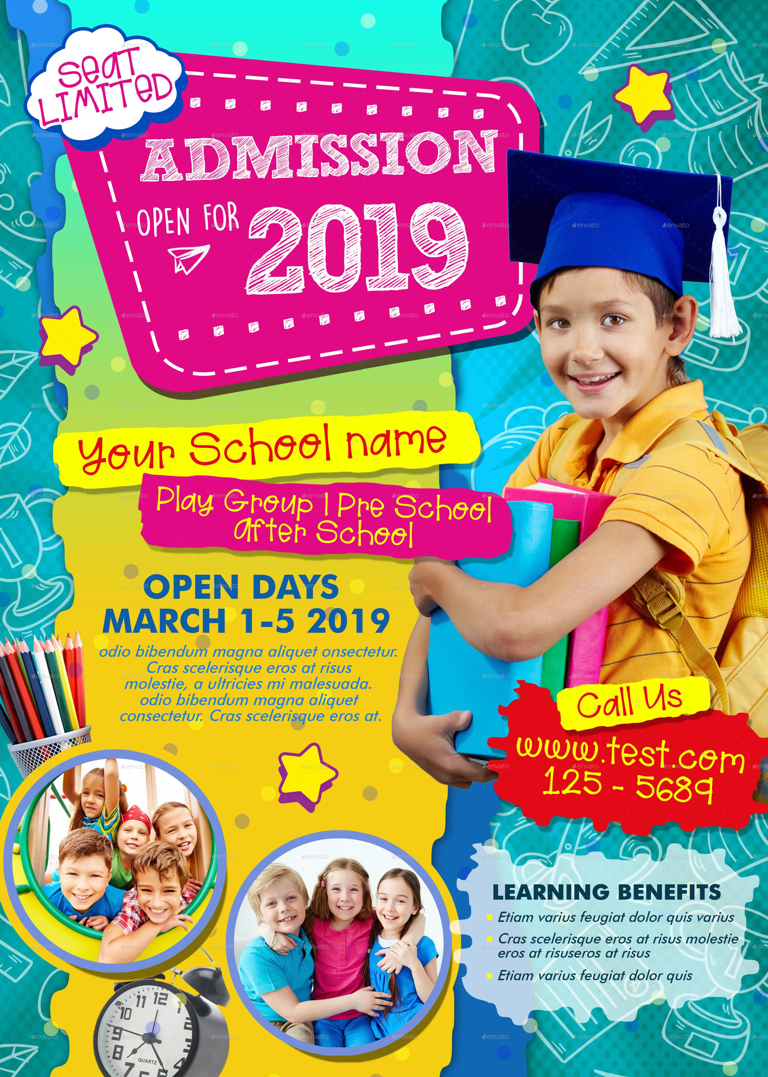 Junior School Admission Flyer | Design | School Advertising Within Play School Brochure Templates