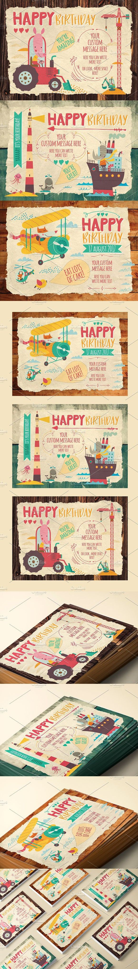 Kids Birthday Cards #children | Best Card Templates | Kids Pertaining To Birthday Card Collage Template