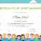 Kids Sportsmanship Certificate Template Throughout Children's Certificate Template