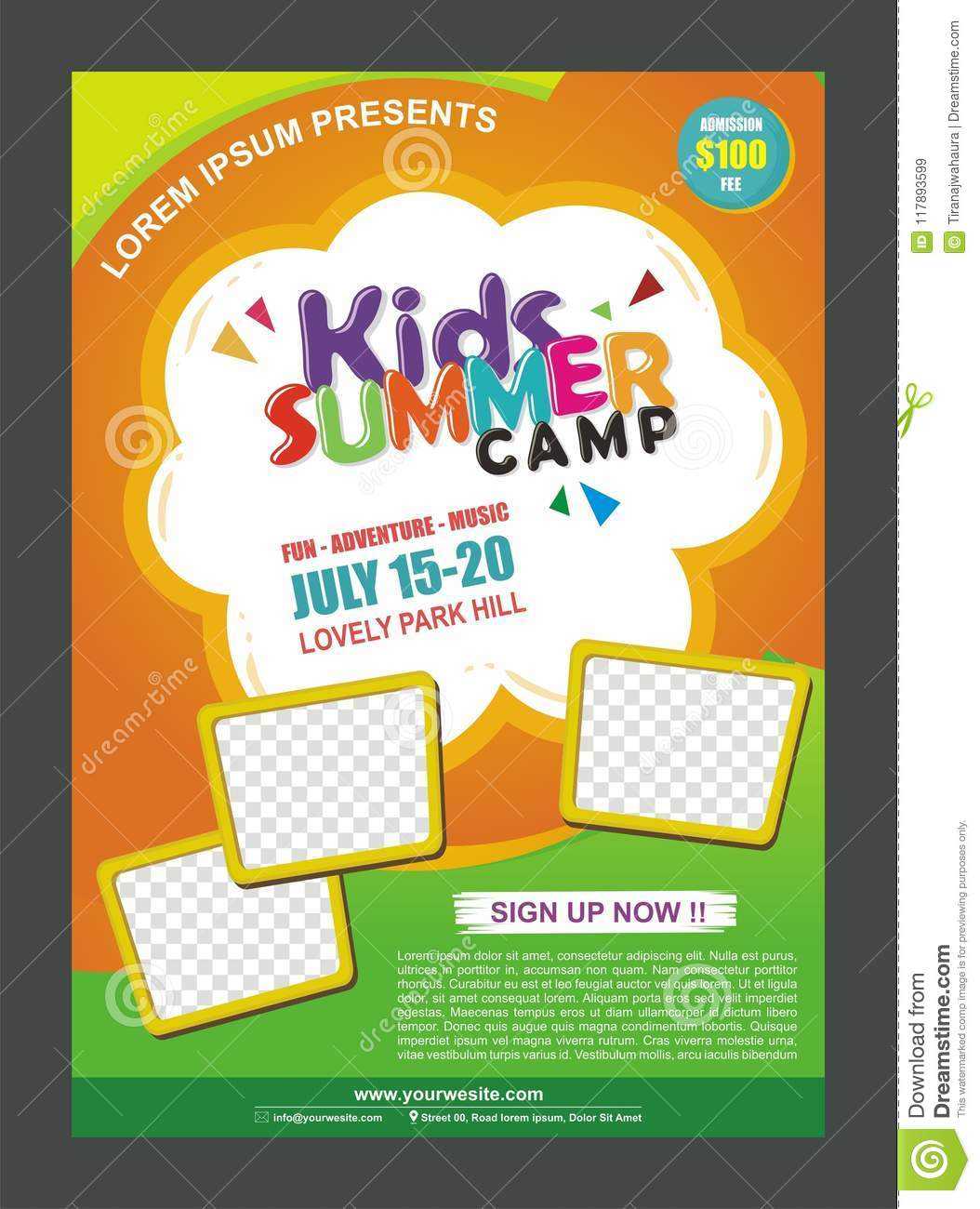 Kids Summer Camp Banner Poster Design Template For Kids For Summer Camp Brochure Template Free Download