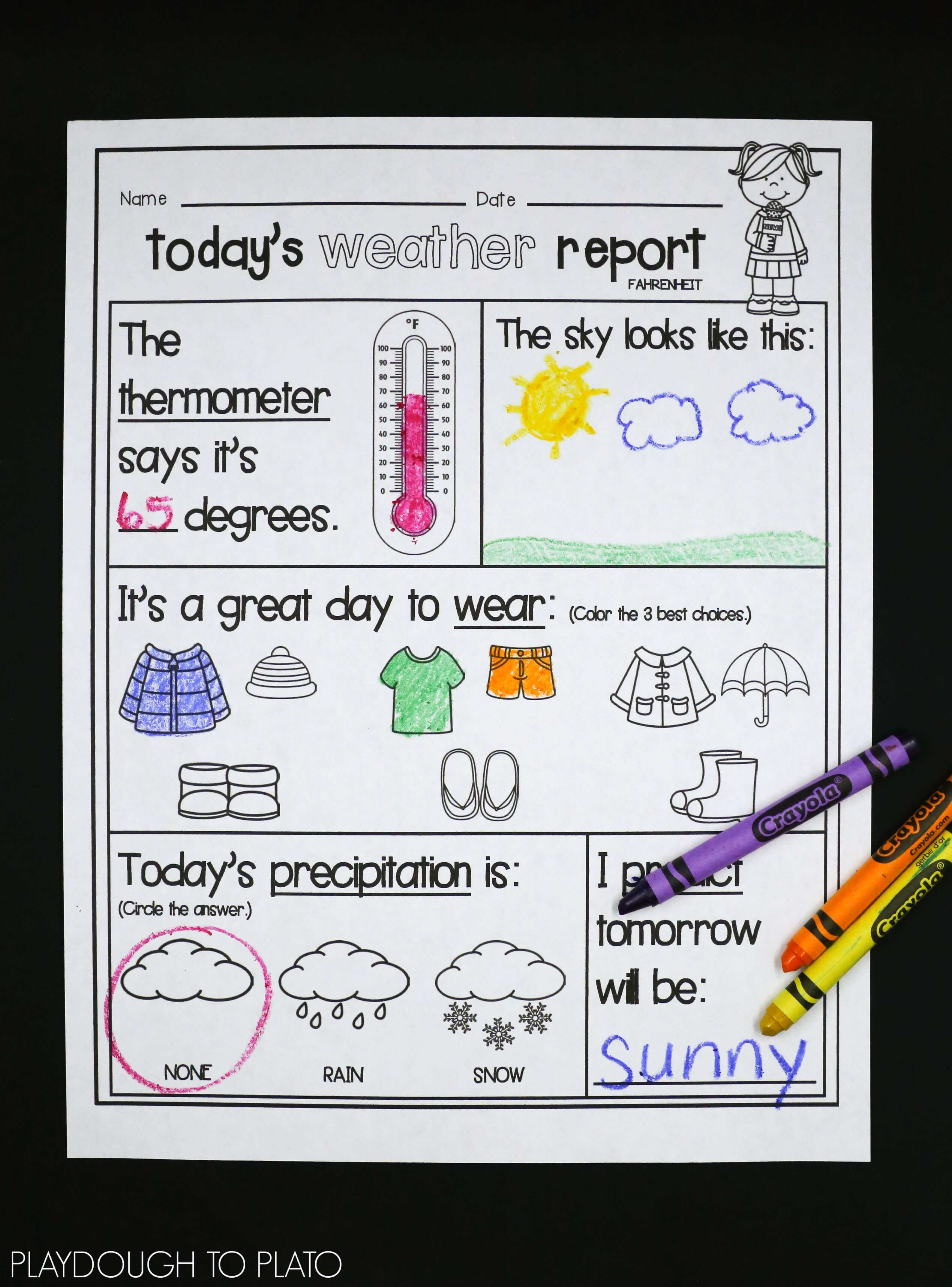 Kids Weather Report Template - Atlantaauctionco With Regard To Kids Weather Report Template