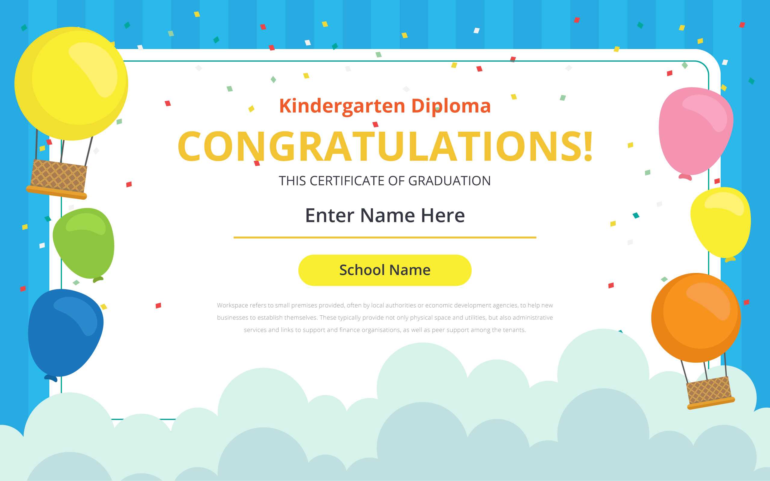 Kindergarten Certificate Free Vector Art – (21 Free Downloads) Within Small Certificate Template