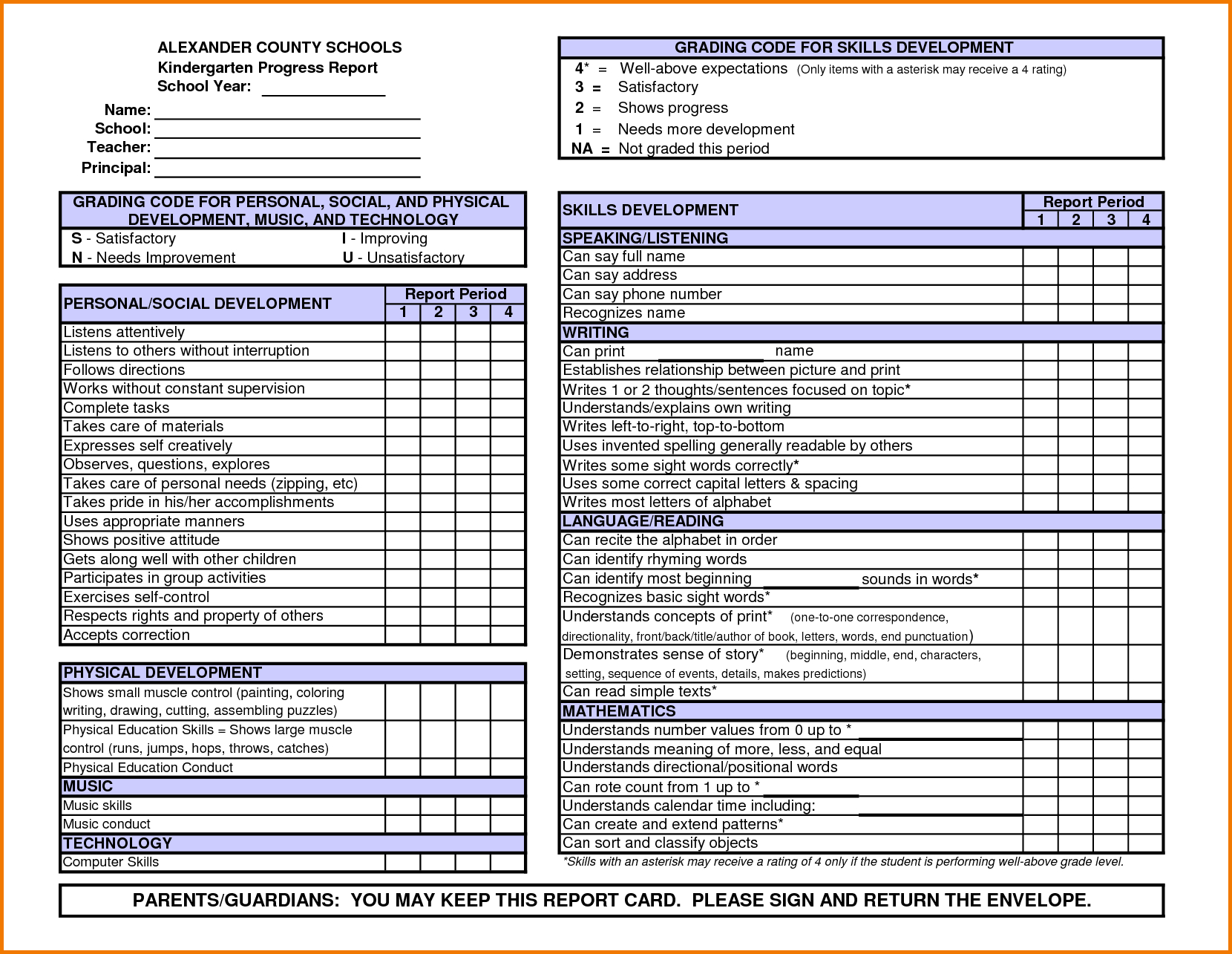 Kindergarten Report Card Template | Word Power Regarding Fake Report Card Template